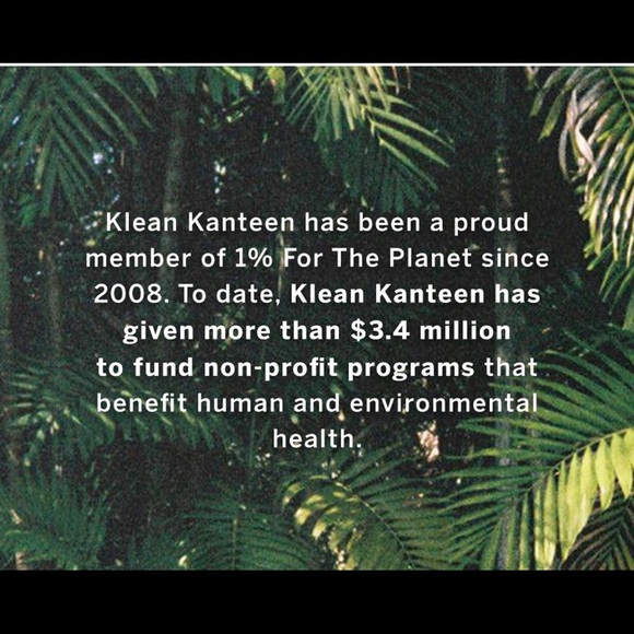 VS PINK Green Earth Day BE KIND TO THE PLANET Klean Kanteen Water Bottle - Picture 6 of 7